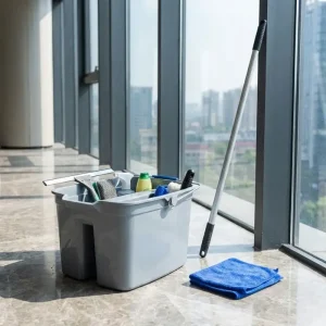 Xô Đựng Dụng Cụ Lau Kính Chao Bao 2 Ngăn