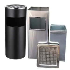 Thùng rác inox gạt tàn dáng vuông A34-B