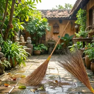 Chổi Cọng Dừa Quét Sân Vườn