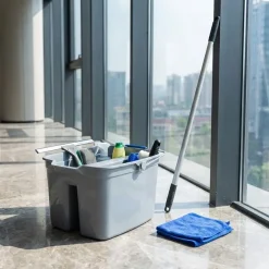 Xô Đựng Dụng Cụ Lau Kính Chao Bao 2 Ngăn