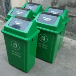 Thùng rác nắp lật 40L, 60L PUSH