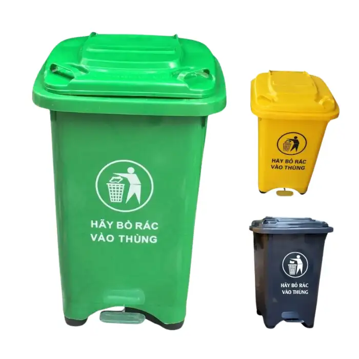 Thùng rác 60l chân đạp