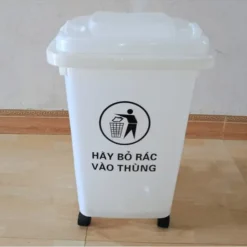 Thùng rác nhựa 60l có bánh xe