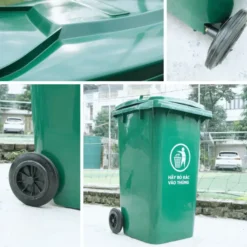 Thùng rác màu xanh 120L, 240L
