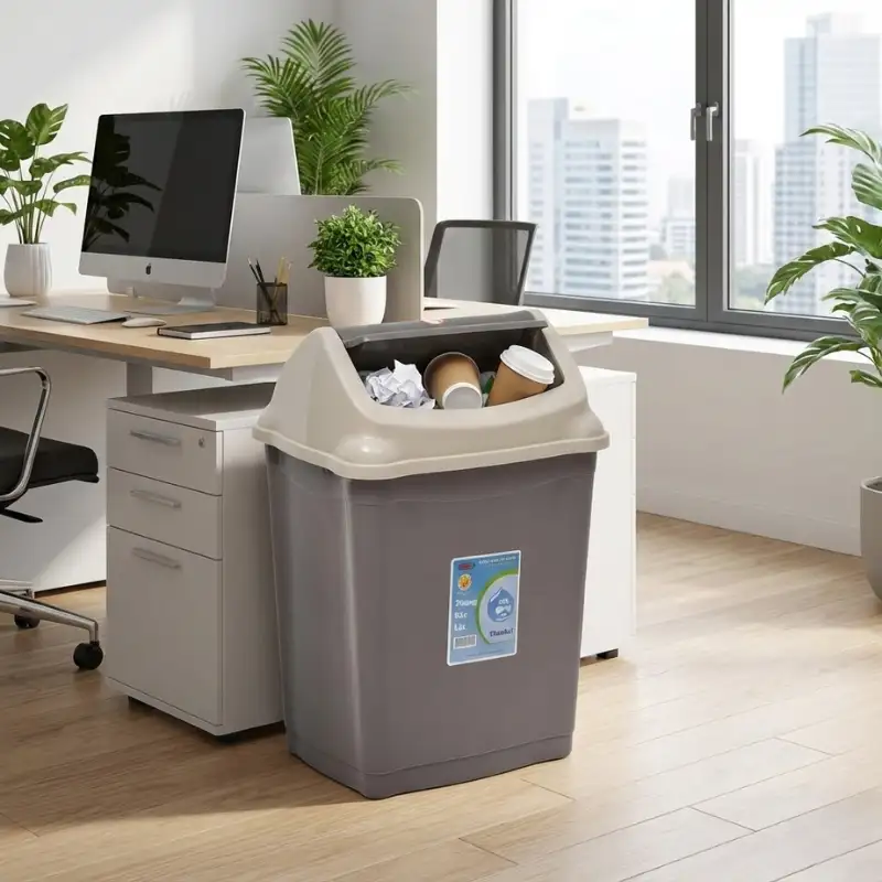 Thùng rác nắp lật 45 lít Thùng rác nắp lật 45 lít