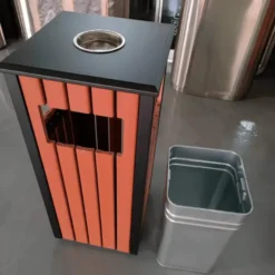 Thùng rác gỗ ngoài trời A78-D