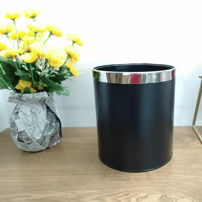 Thùng đựng rác inox tròn văn phòng A36-B 2 lớp Thùng đựng rác inox tròn văn phòng A36-B 2 lớp