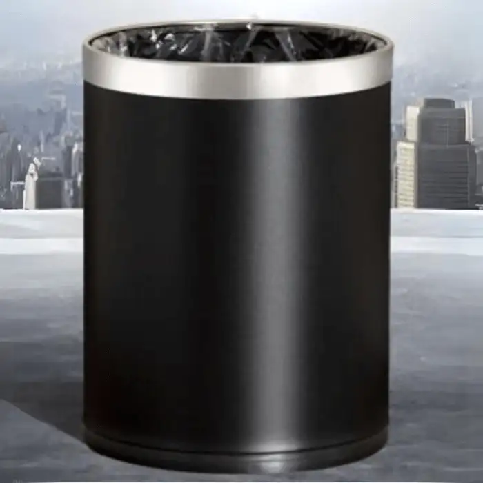 Thùng đựng rác inox tròn văn phòng A36-B 2 lớp Thùng đựng rác inox tròn văn phòng A36-B 2 lớp