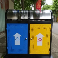 Thùng rác 2 ngăn ngoài trời A37-Q