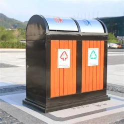 Thùng rác gỗ ngoài trời A78-O