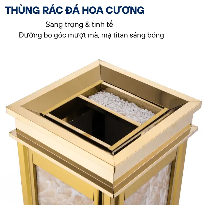 Thùng rác gạt tàn đá hoa cương A15 Thùng rác gạt tàn đá hoa cương A15