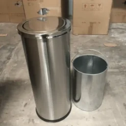 Thùng rác inox nắp lật A36-H