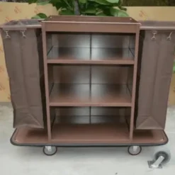 Xe đẩy dọn phòng khách sạn 2 túi vải