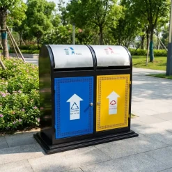 Thùng rác 2 ngăn ngoài trời