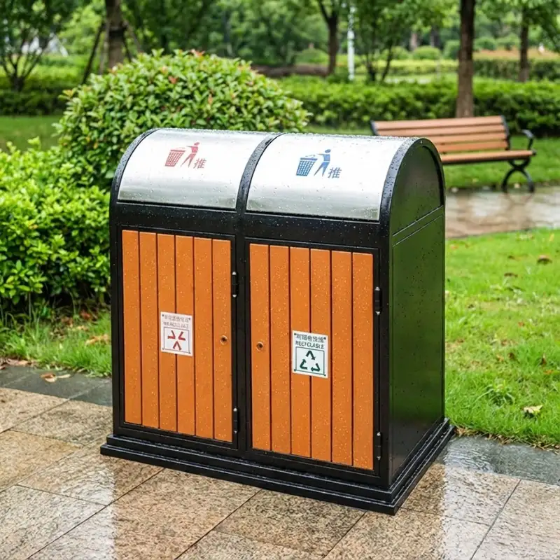 Thùng rác gỗ ngoài trời A78-O Thùng rác gỗ ngoài trời A78-O