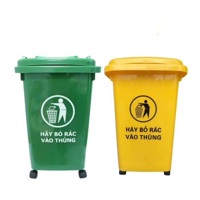 Thùng rác nhựa 30l có bánh xe Thùng rác nhựa 30l có bánh xe