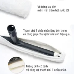 Bộ lau kính ChaoBao 35cm, có thể nối dài, dụng cụ lau kính cao cấp
