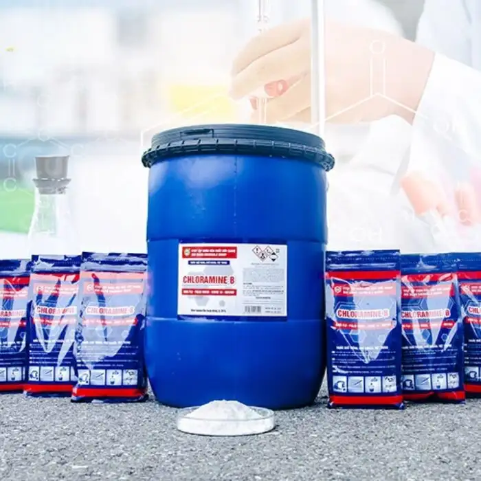 Hóa chất sát khuẩn Chloramine B, chất khử trùng bề mặt, khử khuẩn ao, hồ nguồn nước Hóa chất sát khuẩn Chloramine B, chất khử trùng bề mặt, khử khuẩn ao, hồ nguồn nước