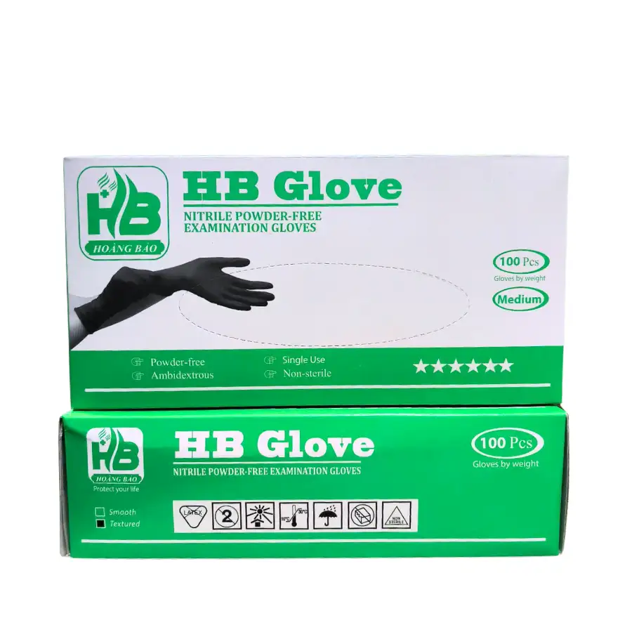 Găng tay cao su y tế không bột Nitrile HB Glove 100 cái