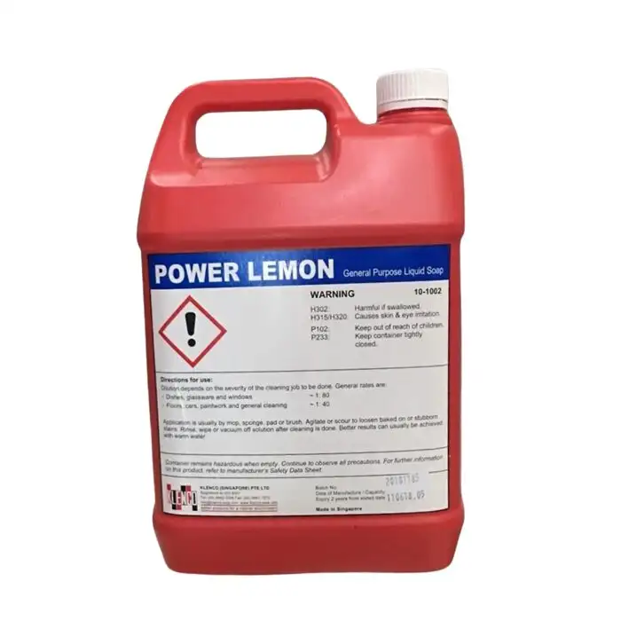 Nước lau sàn công nghiệp Power Lemon can 5L, hàng nhập khẩu cao cấp Nước lau sàn công nghiệp Power Lemon can 5L, hàng nhập khẩu cao cấp