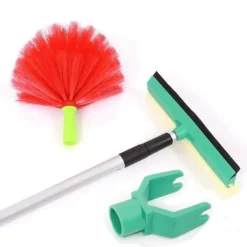 Chổi quét mạng nhện cán dài 2m8 rút gọn 3 chức năng cao cấp
