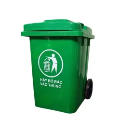 Thùng rác 100l HDPE có bánh xe