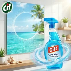 Nước Lau Kính Sắc Biển CIF 540ml – Sạch Sáng Nhanh, Không Để Lại Vệt