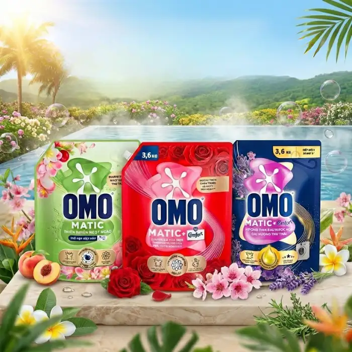 Nước giặt Omo Matic thiên nhiên ngọt ngào Nước giặt Omo Matic thiên nhiên ngọt ngào